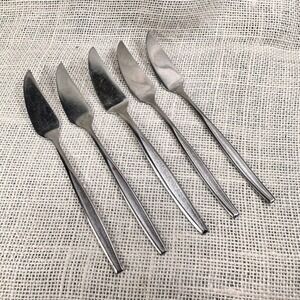 Ekco Eterna‎ Serenity Stainless Steel Butter Spreaders Set of 5 Vintage Japan